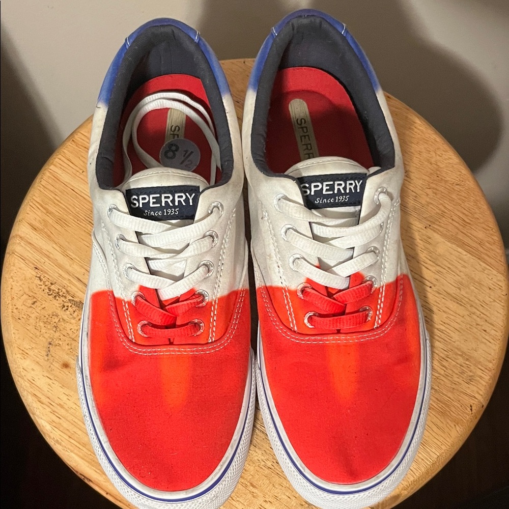 Sperry Men's Red and White Sneakers